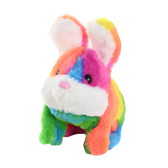 TISHITA Electric Bunny Toy Gift Creative Cute Stuffed Animal for Children Kids Colorful