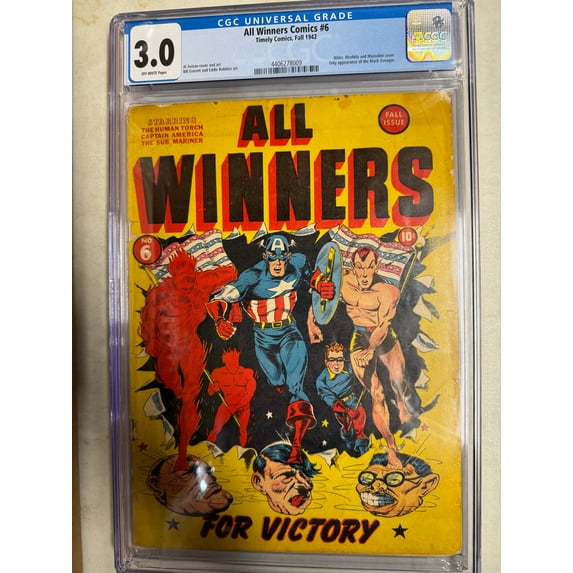 All Winners Comics #6 - CGC 3 Comic Book