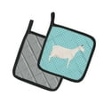 thumbnail image 2 of Saanen Goat Blue Check Pair of Pot Holders, 2 of 3