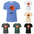 thumbnail image 6 of JLFKNG T-Shirts For Men Hawaiian Style Coconut Tree Printed T-Shirts Crew Neck Short Sleeve Braethable Loose Fit Tee Shirts Lounge Summer Tops, 6 of 6