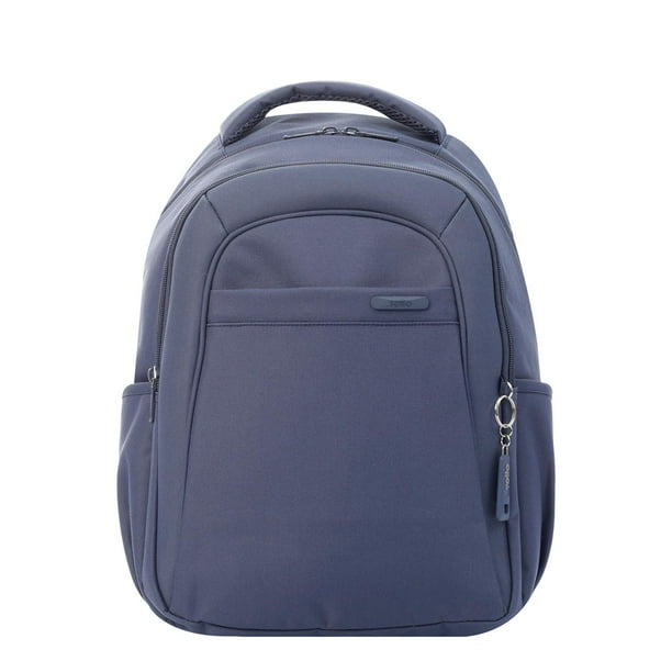 TOTTO Mochila Ergonómica Mediana Porta Laptop 14 con Bolsillo para Botella | Escuela - Oficina - Via azul M