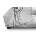 thumbnail image 3 of Tribal Soft Flannel Fleece Throw Blanket, Minimalist Boho Style Form Folkloric Image, Cozy Plush for Indoor and Outdoor Use, 70" x 90", Black White, by Ambesonne, 3 of 6