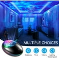 thumbnail image 4 of Proyector de galaxias, proyector de luz nocturna, proyector de estrellas, proyector de olas oceánicas para dormitorio, música de ruido blanco para niños, luz de estrellas con Bluetooth, lámpara de pro, 4 of 5