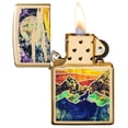 thumbnail image 4 of Zippo High Polish Brass Howling Wolf Pocket Lighter, 4 of 7