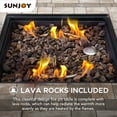 thumbnail image 2 of Sunjoy Lynch Square Ceramic tile top with all-weather wicker Propane Powered Firepit, 2 of 10