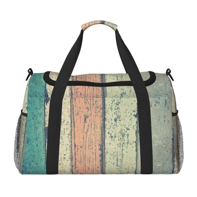 Easygdp Hardwood Bolsa de Gimnasio, Bolsa de Viaje Duffel, Bolsa de Fin de Semana con Compartimentos, Bolsa de Mano para Noche