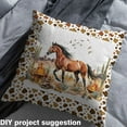 thumbnail image 2 of jejeloiu Southwest Farm Horse Fabric(2 Yards),Leopard Print,Sewing Child Bedroom Decor, 2 of 6
