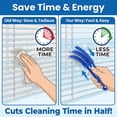 thumbnail image 3 of 3 Pack Window Blind Cleaner Duster Brush, Handheld Microfiber Window Shutter Cleaner Tool for Air Conditioner Vents, Washable & Reusable Sleeves, Blue, 3 of 7