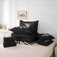 thumbnail image 6 of Homewish Kids Teens Ice Hockey Bedding Comforter Set 7-Piece for Boys Girls, Black Gray Monogrammed King Bedding Sets, Sports Theme Bed Sheets, Ultra Soft Home Decoration, 6 of 8