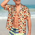 thumbnail image 7 of Fuzoiu Halloween Donut Print Hawaiian Shirt for Men, Summer Beach Casual Short Sleeve Button Down Shirts, Men’s Beach Summer Shirts with Pocket,3X-Large, 7 of 7