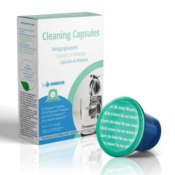Gourmesso Cleaning Capsules for Nespresso Machines - 10 ct Compatible Cleaning Pods