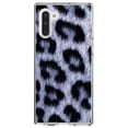 thumbnail image 1 of DistinctInk Clear Shockproof Hybrid Case for Samsung Galaxy Note 10 (6.3" Screen) - TPU Bumper, Acrylic Back, Tempered Glass Screen Protector - Blue Black Leopard Fur Skin Print, 1 of 1