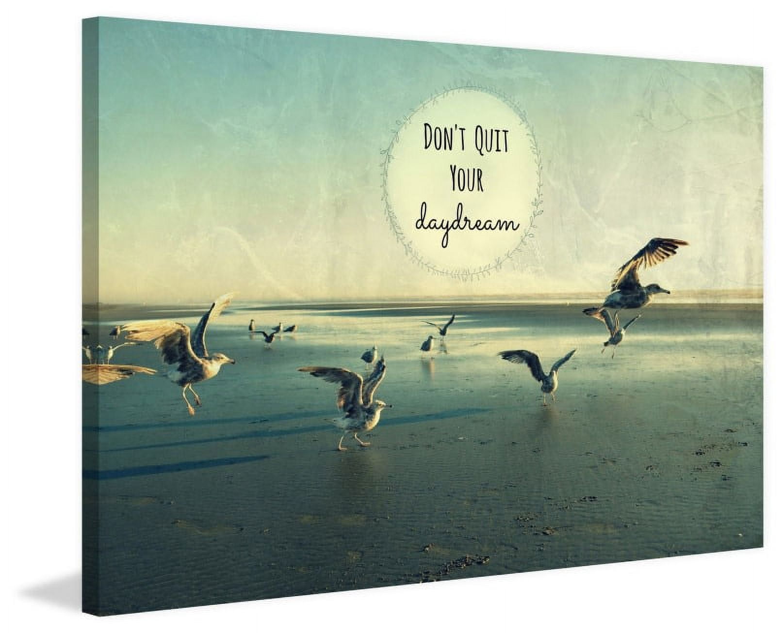 Marmont Hill "Don't Quit Text" by Robert Dickinson Painting Print on Canvas