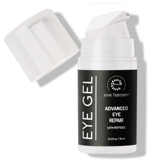 Gel para ojos Eve Hansen antienvejecimiento con péptidos, 15 ml, vegano, libre de crueldad animal