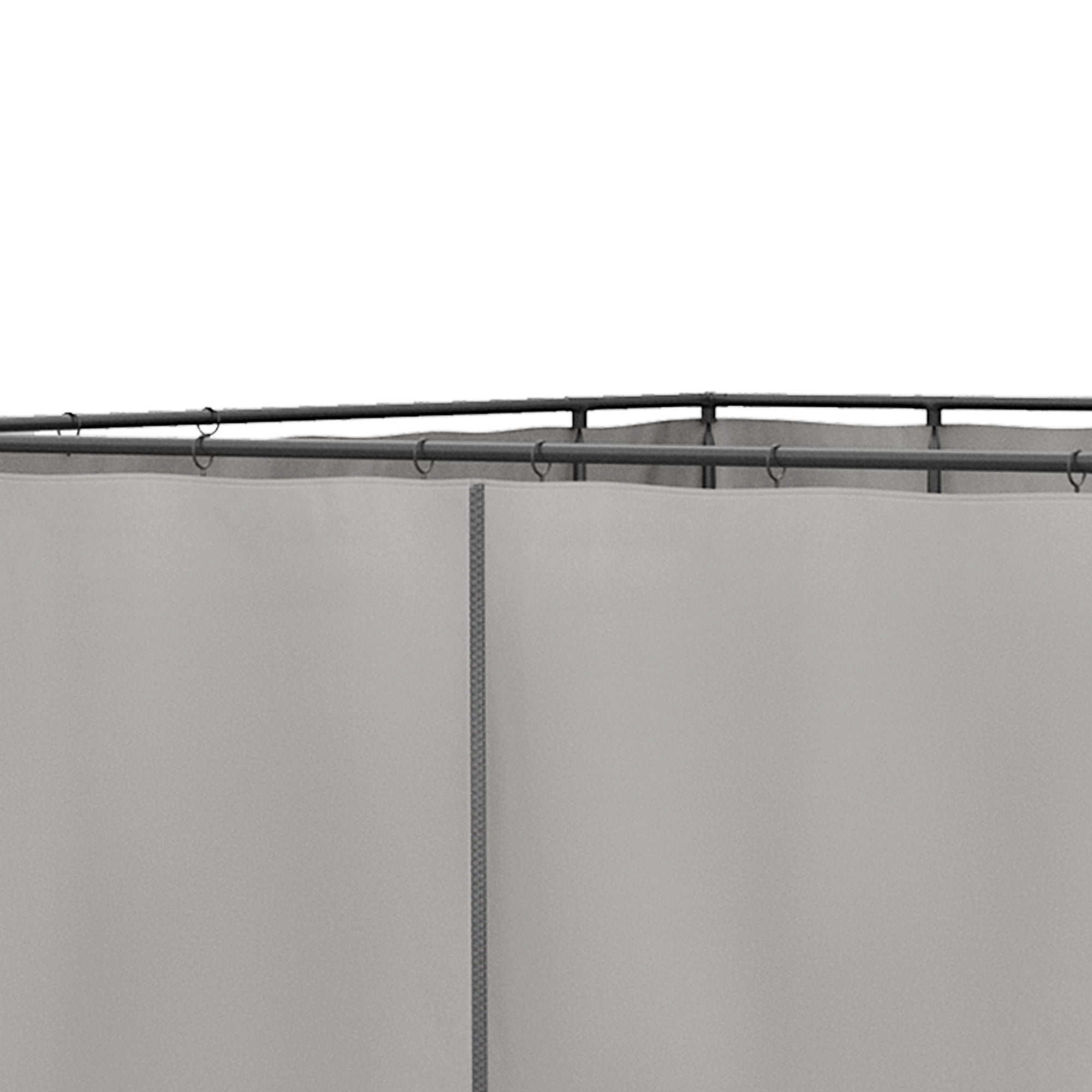 Outsunny 9.84' x 9.84' Gazebo Sidewall Set with Hooks/C-Rings, Gray