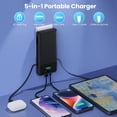 thumbnail image 3 of Banco de energía APHUWJ 33800 mAh USB C 25 W de carga rápida y QC 4.0, 3 of 7