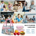 thumbnail image 2 of Wovilon Lunch Bag Lunch Box For Women Men Reusable Insulated Lunch Tote Bag,Leakproof Thermal Cooler Sack Food Handbags Case High Capacity Fortravel Work School Picnic, 2 of 5