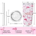 thumbnail image 5 of Flamingo Cup, Flamingo Gifts For Women, Insulated Double Wall Stainless Steel 20 Oz Cute Flamingo Mug Coffee Cup Tumbler Water Bottle, Flamingo Stuff Decor, Inspirational Gifts, 5 of 5