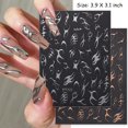 thumbnail image 3 of NEWSPIED 6 Sheets Sun Star Nail Art Stickers Moon Fish Bone Nail Decals Gold Rose Sliver Fish Bone Moon Star Design Nail Art Supplies for Women Girls Acrylic Nails Decorations, 3 of 7