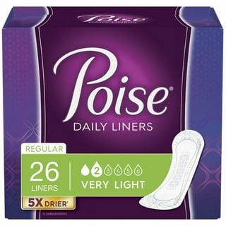 Poise Daily Incontinence Microliners for Women, Long, 50 Ct - 2 Pack 