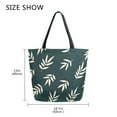 thumbnail image 5 of FORMRS Womens Canvas Tote Bag with Zipper Inner Pocket Shoulder Handbag, Beige Leaves, 5 of 7
