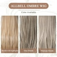 thumbnail image 6 of Long Black Wigs for Women Shouler-Length Black Mixed Blonde with Bangs Natural Synthetic Wig Hair Repalcement Wig for Daily Party Use, 6 of 12