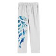 thumbnail image 2 of White Cargo Pants, Linen Men Cargo Pants, Golf Pants Men, 3D Print Men's Side Pockets Elastic Drawstring Design Pants Trousers Straight Leg Trousers Outdoor Holiday, 2 of 5