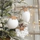 thumbnail image 5 of Bolas de Navidad decorativas para colgar en el árbol, espuma blanca como la nieve (gotas de agua), 3 uds., 5 of 5