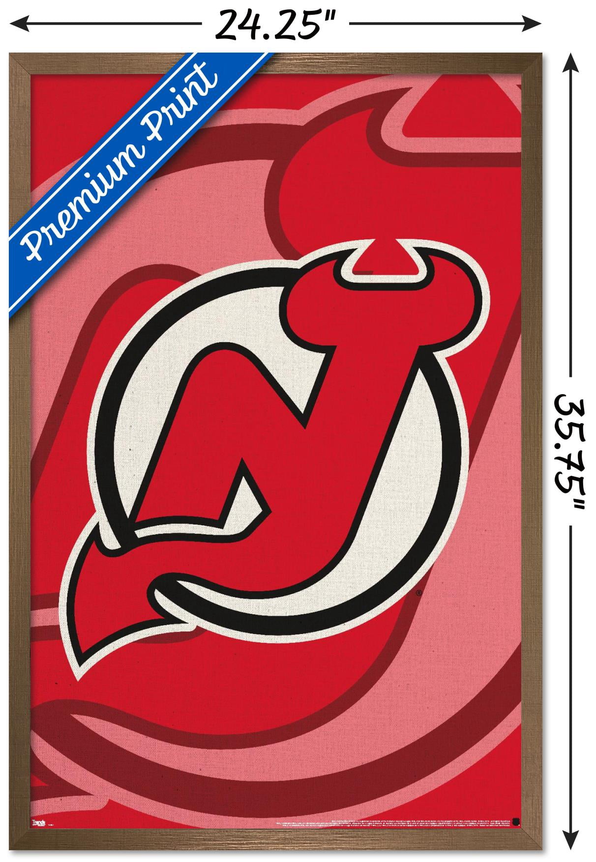 NHL New Jersey DeVils - Logo 14 Wall Poster, 22.375" x 34", Framed