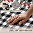 thumbnail image 6 of ODIKA 9'x12' Washable Area Rug Striped Vintage Farmhouse Border Layering Under Doormat Plaid Playful Expressive for Dining Room, Basement, Large Office, Non-Slip Chair-Friendly, 6 of 7