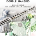 thumbnail image 5 of Shower Curtain Hooks, Shower Curtain Rings Rust Proof Balanced Smooth Glide Double Shower Curtain Hooks, White Shower Curtain Hooks, Shower Hooks for Shower Curtain 12 Pcs, 5 of 5