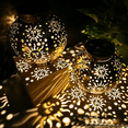 thumbnail image 4 of Solar light, wrought iron courtyard sun face projection landscape light moon star projection light, 4 of 5