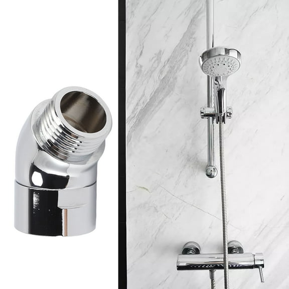 G1/2in Handhold Shower Elbow Adapter 135 Degrees Wall Mounted Shower Head Brass Elbow Replacement Parts Shower Accessories G1/2in