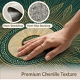thumbnail image 6 of ODIKA 4'x6' Washable Area Rug Dining Under Forest Circular Woodland Theme Radiating Table Mushroom for Bedroom, Reading Nook, Pet Friendly & Non-Shedding, 6 of 7