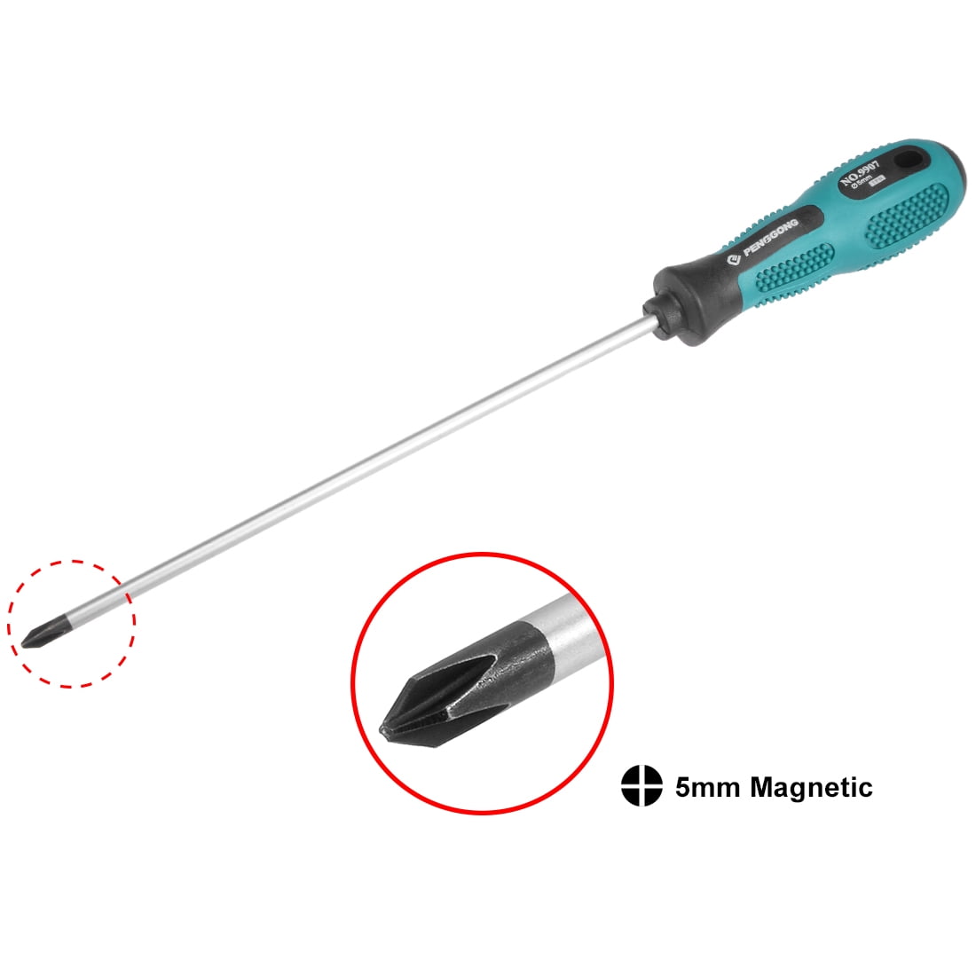 Unique Bargains Phillips Screwdriver Round Shaft Non Slip Comfortable Handle 8 Inch