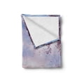 thumbnail image 2 of Nature Soft Flannel Fleece Throw Blanket, Bench on Flowing River with Crescent Moon Lavender Trees and Grass Illustration, Cozy Plush for Indoor and Outdoor Use, 60" x 80", Multicolor, by Ambesonne, 2 of 6