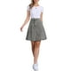 thumbnail image 2 of Faldas de mujer Inspire Chic de talle alto, en línea A, acampanadas, casuales, de mezclilla, talla XL, gris claro, 2 of 6