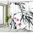 thumbnail image 4 of Rustic Shower Curtain, Wooden Window with Beaming Sun Scenic View of Sky and Cloudscape Print, Cloth Fabric Bathroom Decor Set with Hooks, Pale Brown Blue White, 4 of 4