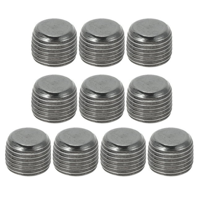 Accesorios de tubería de acero inoxidable Unique Bargains 1/8"PT Tapón de socket hexagonal con rosca externa 0.31" Longitud 10 Pcs