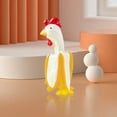 thumbnail image 2 of Estatuas de pollo banana, figuras de resina, esculturas de gallina decorativas para jardín y césped. 3.7x4x7.15cm, 2 of 9