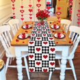 thumbnail image 3 of Vikakiooze Creative Valentine's Day Polyester Cotton Printed Table Flag Table Decorations, 3 of 3
