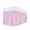 Pink, variant on Pink Grid Wrap Around Bed Skirts for California King Bed 18" Drop,Bed Skirt with Adjustable Elastic Belt Dust Ruffle Bed Valance Checkered Plaid Gingham Lattice Trellis Print Bed Frame Cover
