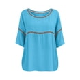 thumbnail image 5 of LiMoi T Shirts Women Loose Fit Cropped 3/4 Sleeve Shirts Shirt Bunny Shirts for Women My Items, 5 of 9
