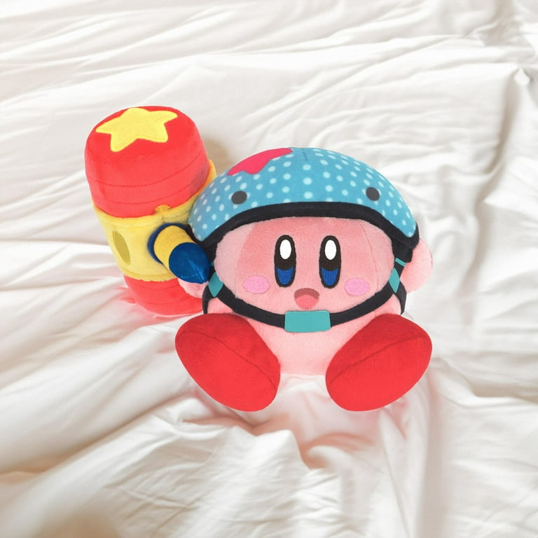 San-Ei Little Buddy, Kirby Plush, Helmet & Toy Hammer, 4 in Plush