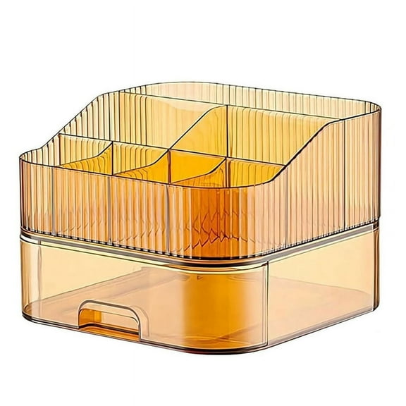 Makeup Organizer with Stackable Drawer Countertop Vanity Cosmetics Organizers for Skincare Perfumes Lotions Lipsticks B