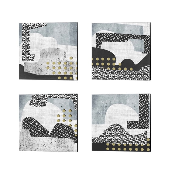Great Art Now Winter Mood by Melissa Wang 4 Piece Canvas Art Set Each 14W x 14H