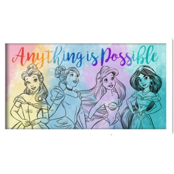 Disney Princess "Anything Is Possible" Wooden Hanging Wall Art | 10 x 18 Inches