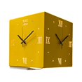 thumbnail image 1 of Reloj de pared Corne de doble cara Reloj de pared de 10,2 pulgadas Reloj creativo para interiores y exteriores Reloj de pared silencioso para oficina, amarillo, 1 of 8