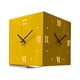 thumbnail image 1 of Reloj de pared de esquina de 10,2 pulgadas, reloj de salón cuadrado, reloj de pared para interiores y exteriores amarillo, 1 of 9