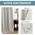 thumbnail image 5 of H.VERSAILTEX Blackout Thermal Insulated Window Curtains Bedroom Darkening Black out Drapes for Living Room Back Tab/Rod Pocket Draperies, 2 Panels, 52" x 63", Stone, 5 of 6